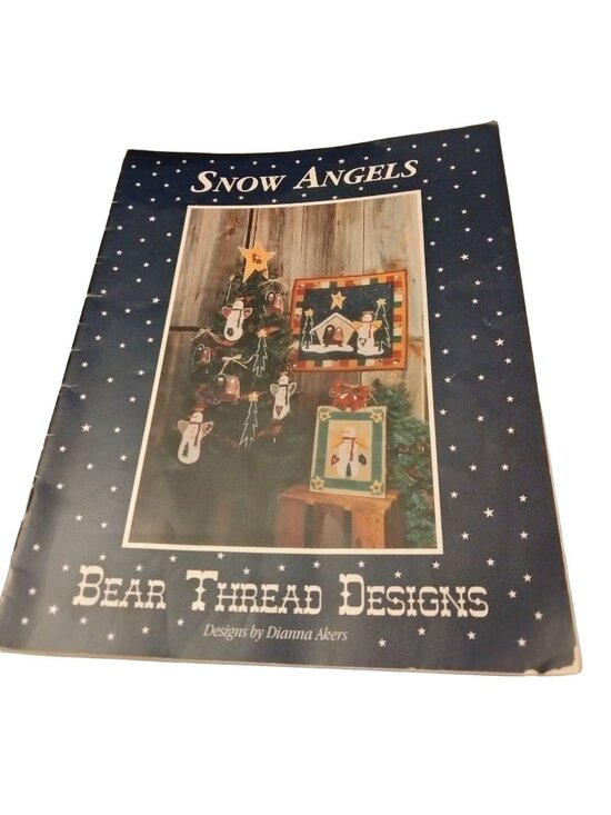 Bear Thread Designs Other - Bear Thread Designs Snow Angels Dianna Akers Snowman Nativity Manger Signed 1995